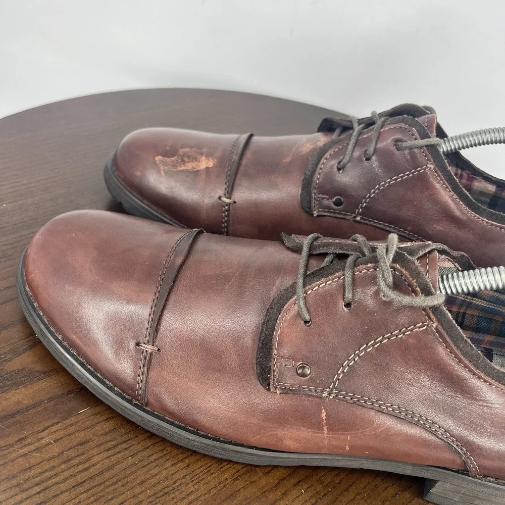 Bed Stu Volstead Oxford Shoes Men's 10.5‎ Brown Leather comfort Cap Toe Lace Up